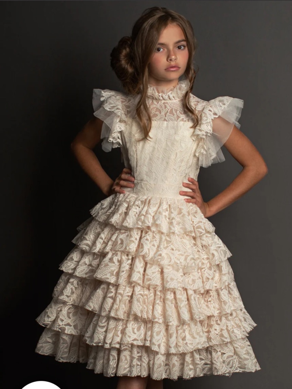JOYFOLIE ANOUK PETTICOAT DRESS IN VINTAGE IVORY SIZE 6